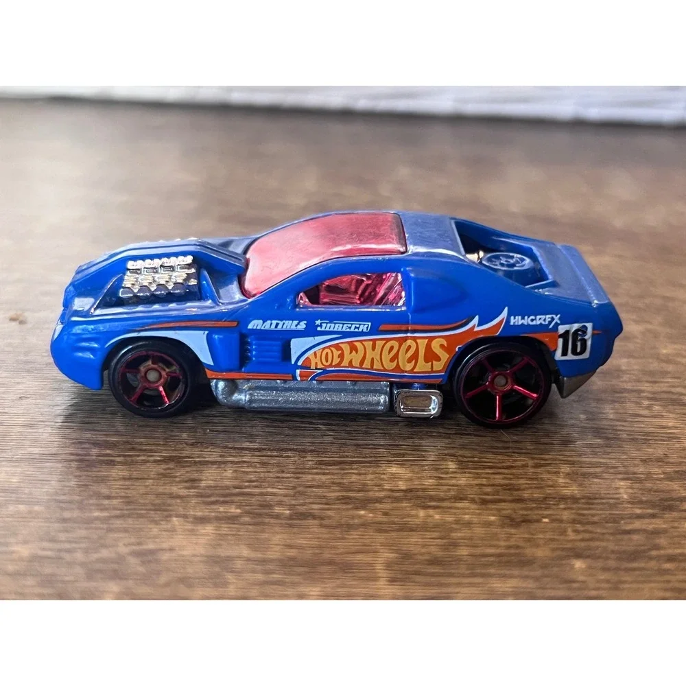 Hot Wheels Hollowback Blue Race Car Loose Die Cast EUC Play Cars Mattel